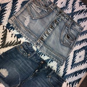 American eagle jean skirts